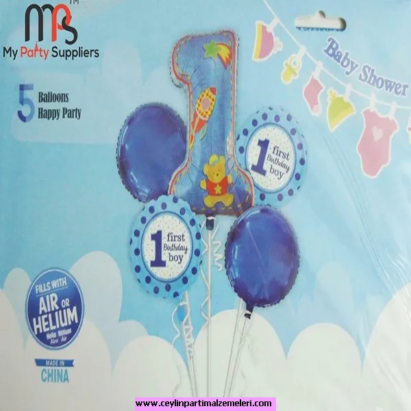 1 Yaş Temalı Folyo Balon Set